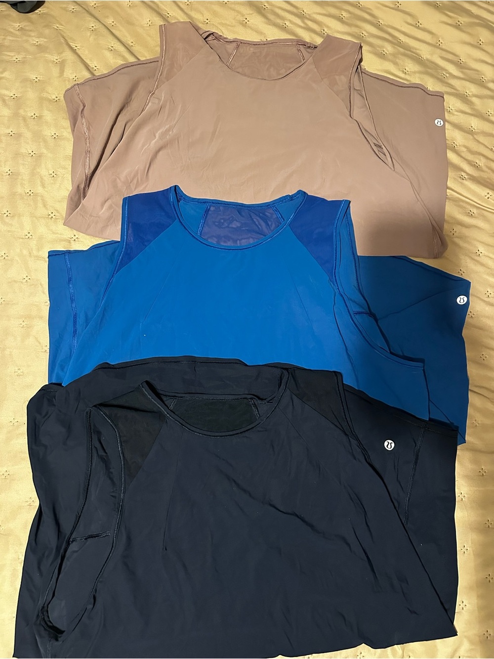 lululemon athletica Tank Tops Trio - Taupe, Royal Blue, Black